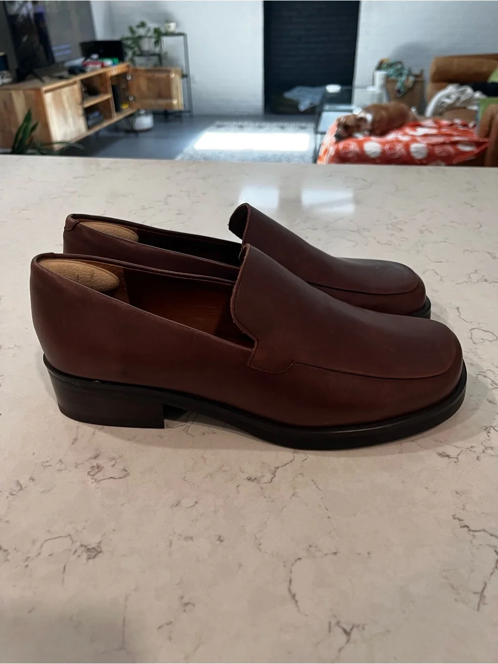 FRANCO SARTO Bocca Slip On Loafer In Oxford Brown Leather Size 7.5